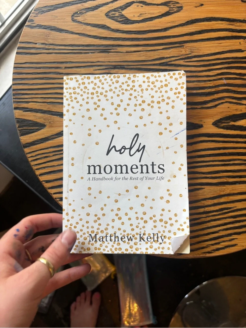 Holy Moments Hardcover Book - White & Gold